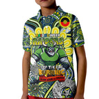 Custom NAIDOC Week 2024 Raiders Kid Polo Shirt Mascot Rugby DT02