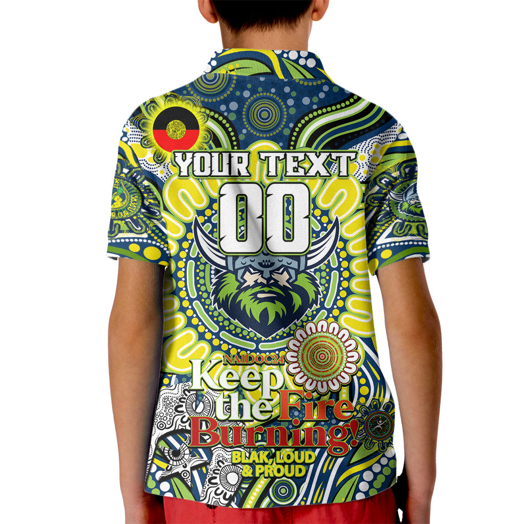 Custom NAIDOC Week 2024 Raiders Kid Polo Shirt Mascot Rugby DT02
