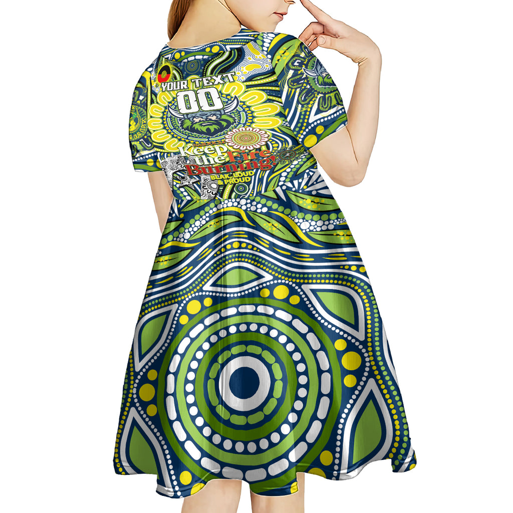 Custom NAIDOC Week 2024 Raiders Kid Short Sleeve Dress Mascot Rugby DT02