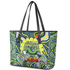 Custom NAIDOC Week 2024 Raiders Leather Tote Bag Mascot Rugby DT02
