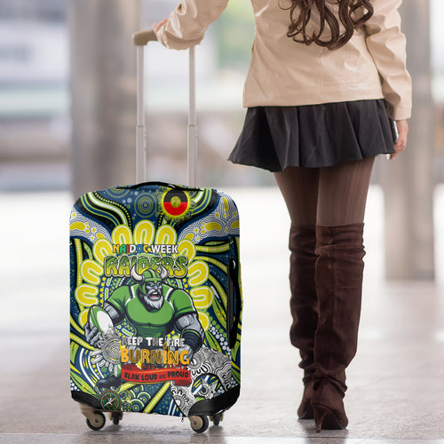 Custom NAIDOC Week 2024 Raiders Luggage Cover Mascot Rugby DT02