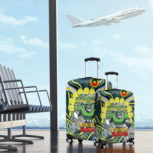 Custom NAIDOC Week 2024 Raiders Luggage Cover Mascot Rugby DT02