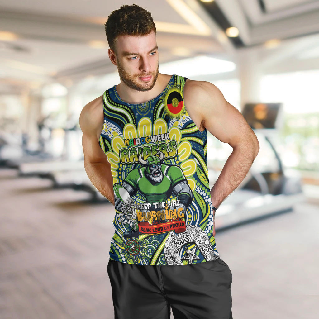 Custom NAIDOC Week 2024 Raiders Men Tank Top Mascot Rugby DT02