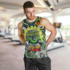 Custom NAIDOC Week 2024 Raiders Men Tank Top Mascot Rugby DT02
