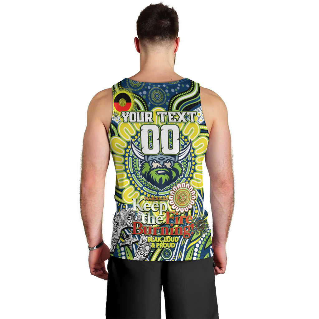 Custom NAIDOC Week 2024 Raiders Men Tank Top Mascot Rugby DT02