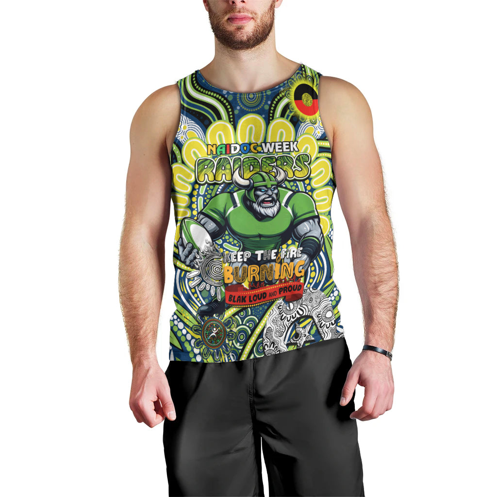 Custom NAIDOC Week 2024 Raiders Men Tank Top Mascot Rugby DT02
