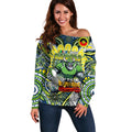 Custom NAIDOC Week 2024 Raiders Off Shoulder Sweater Mascot Rugby DT02