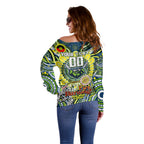 Custom NAIDOC Week 2024 Raiders Off Shoulder Sweater Mascot Rugby DT02