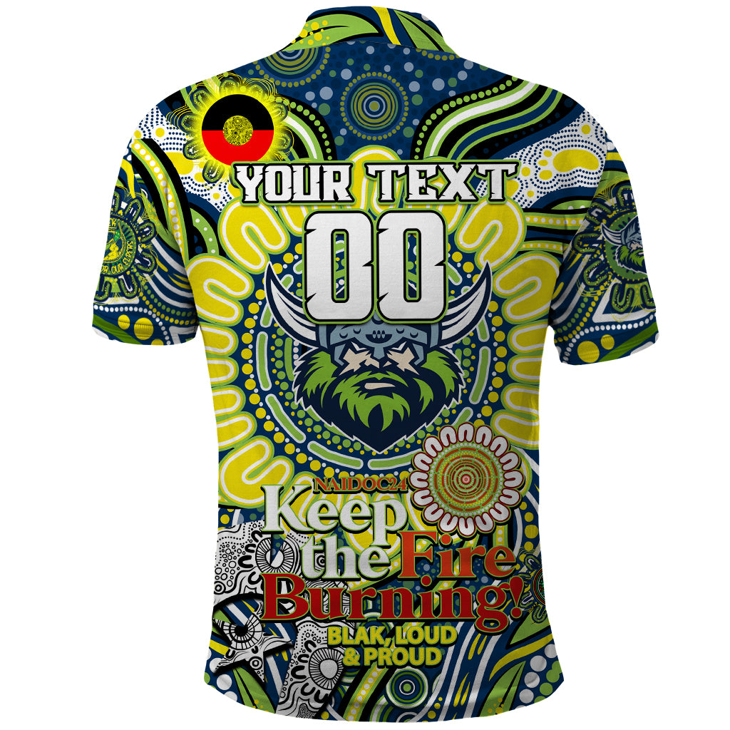 Custom NAIDOC Week 2024 Raiders Polo Shirt Mascot Rugby DT02