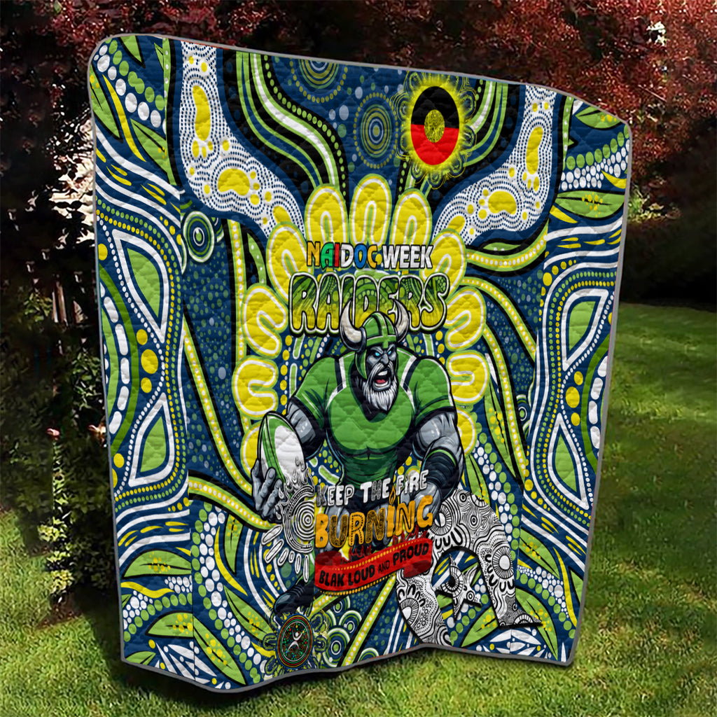 Custom NAIDOC Week 2024 Raiders Quilt Mascot Rugby DT02