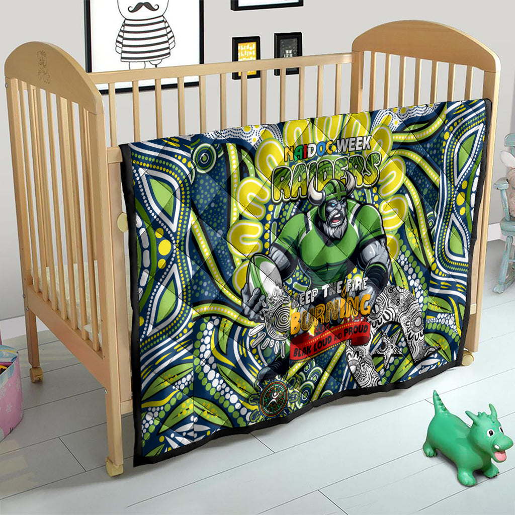 Custom NAIDOC Week 2024 Raiders Quilt Mascot Rugby DT02