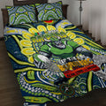 Custom NAIDOC Week 2024 Raiders Quilt Bed Set Mascot Rugby DT02