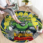 Custom NAIDOC Week 2024 Raiders Round Carpet Mascot Rugby DT02