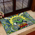 Custom NAIDOC Week 2024 Raiders Rubber Doormat Mascot Rugby DT02