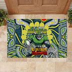 Custom NAIDOC Week 2024 Raiders Rubber Doormat Mascot Rugby DT02