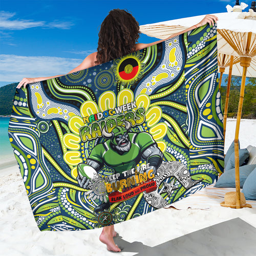 Custom NAIDOC Week 2024 Raiders Sarong Mascot Rugby DT02