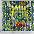 Custom NAIDOC Week 2024 Raiders Shower Curtain Mascot Rugby DT02