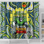 Custom NAIDOC Week 2024 Raiders Shower Curtain Mascot Rugby DT02