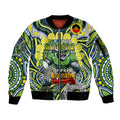 Custom NAIDOC Week 2024 Raiders Sleeve Zip Bomber Jacket Mascot Rugby DT02