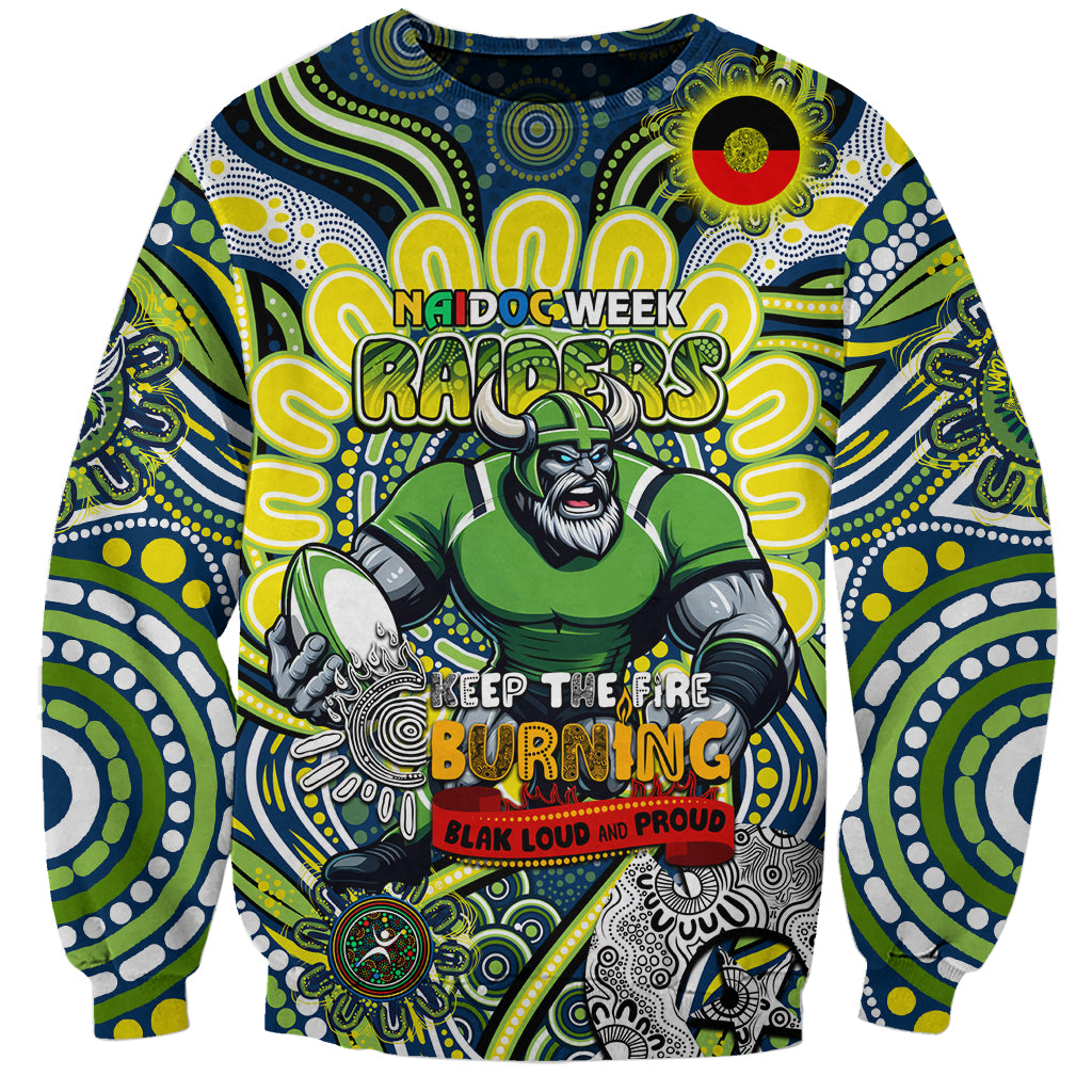 Custom NAIDOC Week 2024 Raiders Sweatshirt Mascot Rugby DT02
