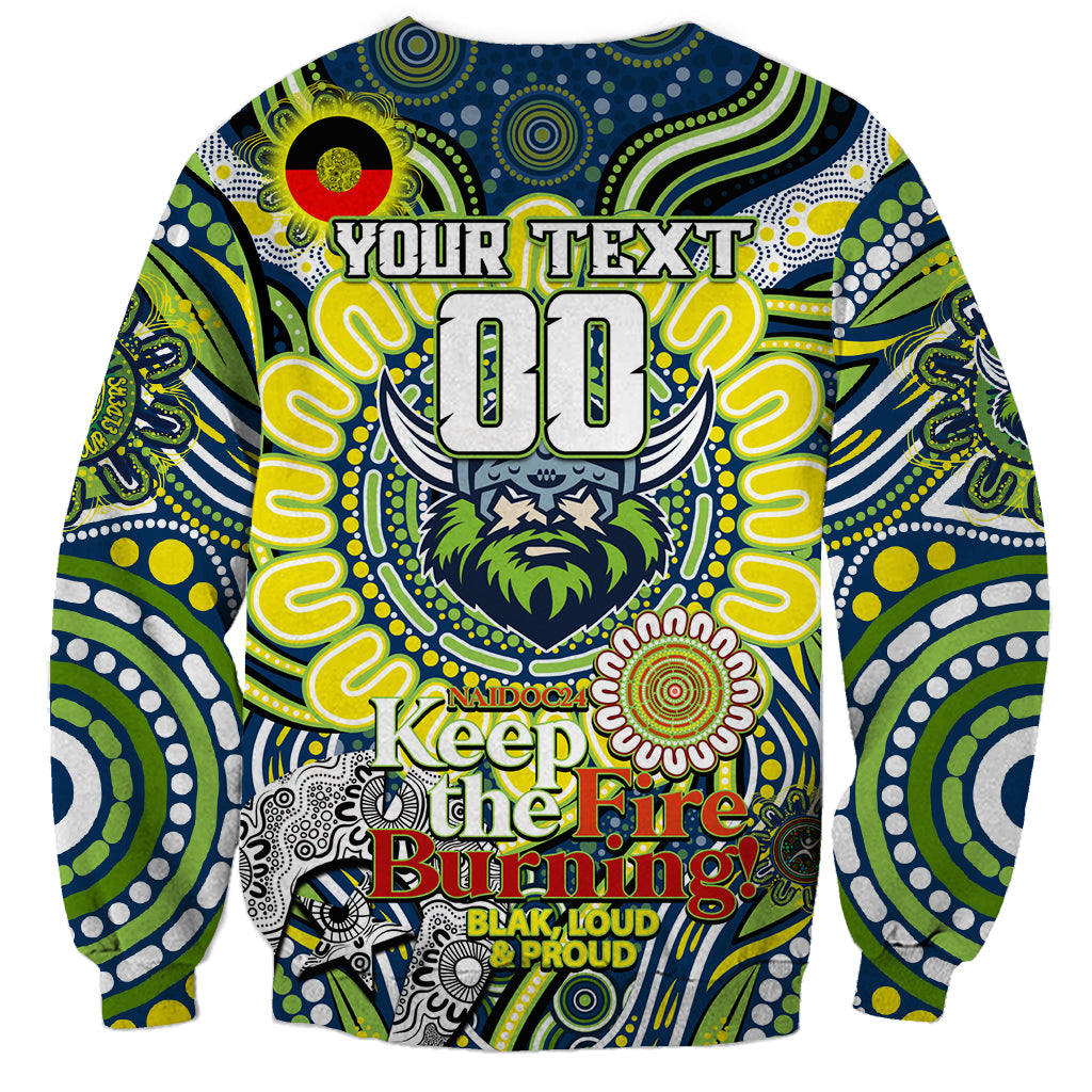 Custom NAIDOC Week 2024 Raiders Sweatshirt Mascot Rugby DT02
