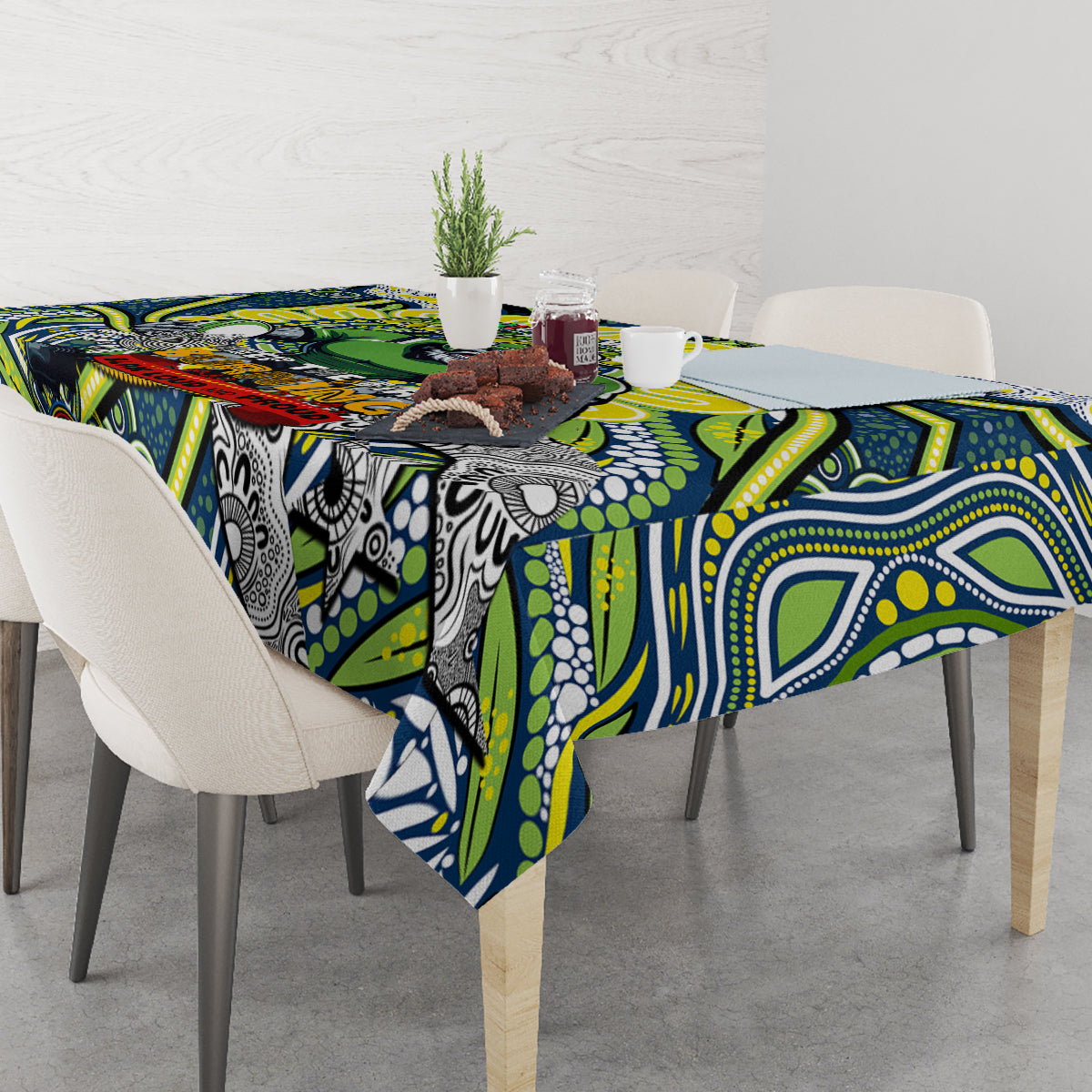 Custom NAIDOC Week 2024 Raiders Tablecloth Mascot Rugby DT02