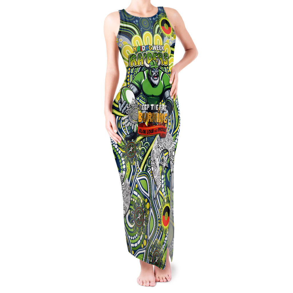 Custom NAIDOC Week 2024 Raiders Tank Maxi Dress Mascot Rugby DT02