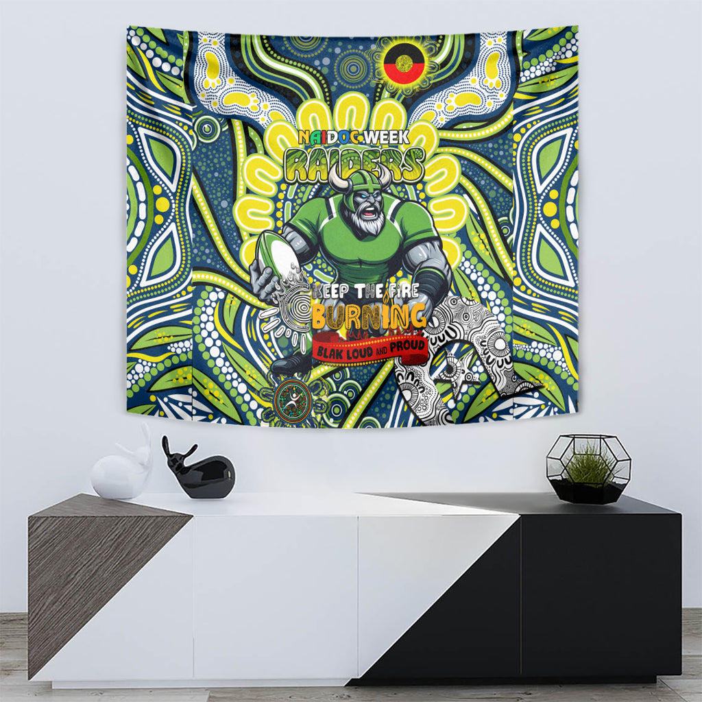 Custom NAIDOC Week 2024 Raiders Tapestry Mascot Rugby DT02