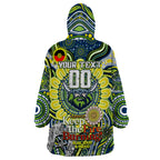 Custom NAIDOC Week 2024 Raiders Wearable Blanket Hoodie Mascot Rugby DT02