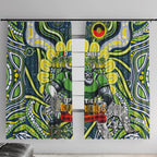 Custom NAIDOC Week 2024 Raiders Window Curtain Mascot Rugby DT02
