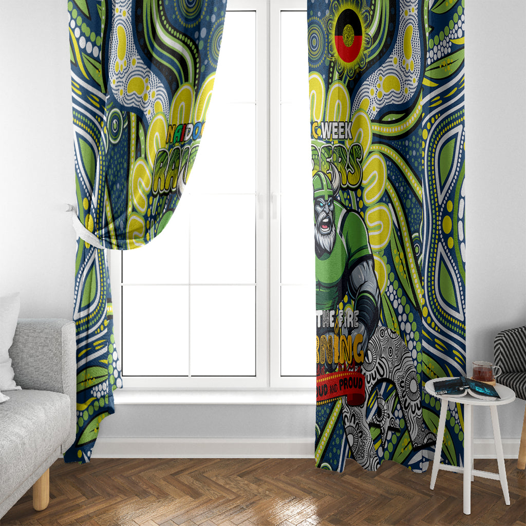 Custom NAIDOC Week 2024 Raiders Window Curtain Mascot Rugby DT02