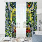 Custom NAIDOC Week 2024 Raiders Window Curtain Mascot Rugby DT02