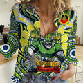 Custom NAIDOC Week 2024 Raiders Women Casual Shirt Mascot Rugby DT02