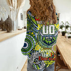Custom NAIDOC Week 2024 Raiders Women Casual Shirt Mascot Rugby DT02