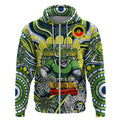 Custom NAIDOC Week 2024 Raiders Zip Hoodie Mascot Rugby DT02