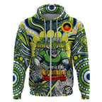 Custom NAIDOC Week 2024 Raiders Zip Hoodie Mascot Rugby DT02