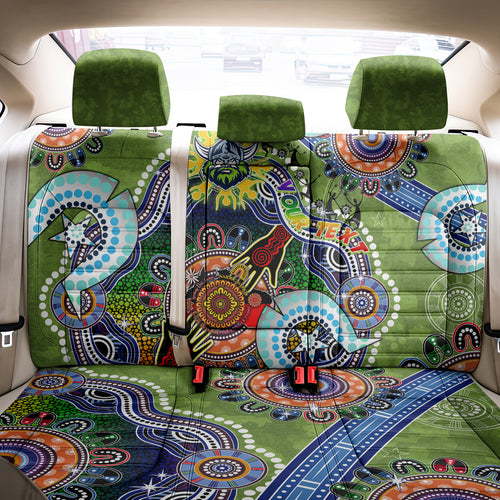 Personalised Raiders NAIDOC Week 2024 Back Car Seat Cover Australia Aboriginal Dot Painting