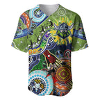 Personalised Raiders NAIDOC Week 2024 Baseball Jersey Australia Aboriginal Dot Painting