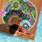 Personalised Raiders NAIDOC Week 2024 Beach Blanket Australia Aboriginal Dot Painting