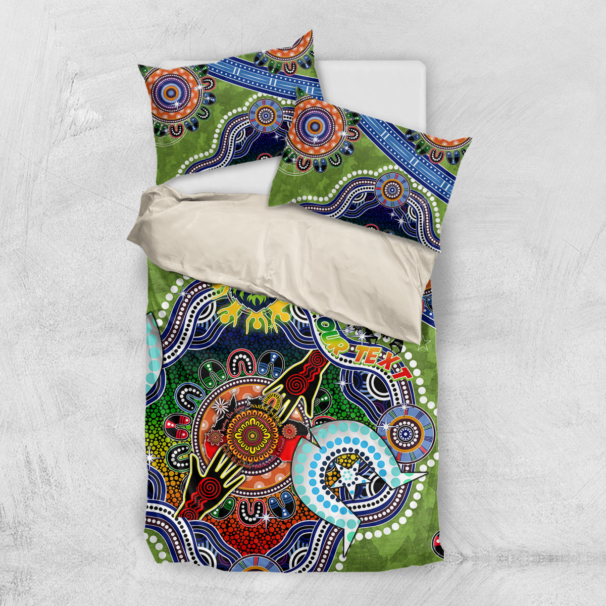 Personalised Raiders NAIDOC Week 2024 Bedding Set Australia Aboriginal Dot Painting