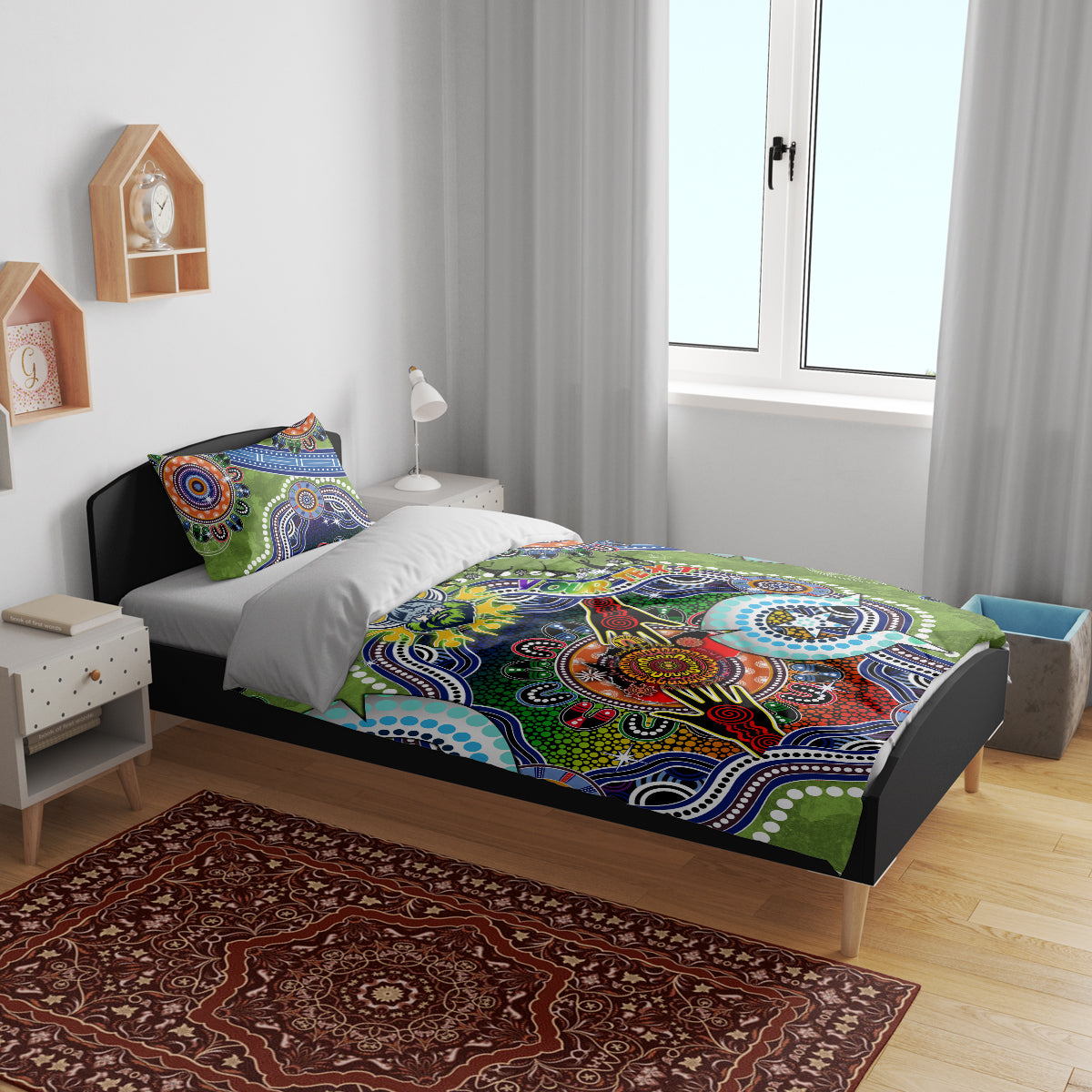 Personalised Raiders NAIDOC Week 2024 Bedding Set Australia Aboriginal Dot Painting
