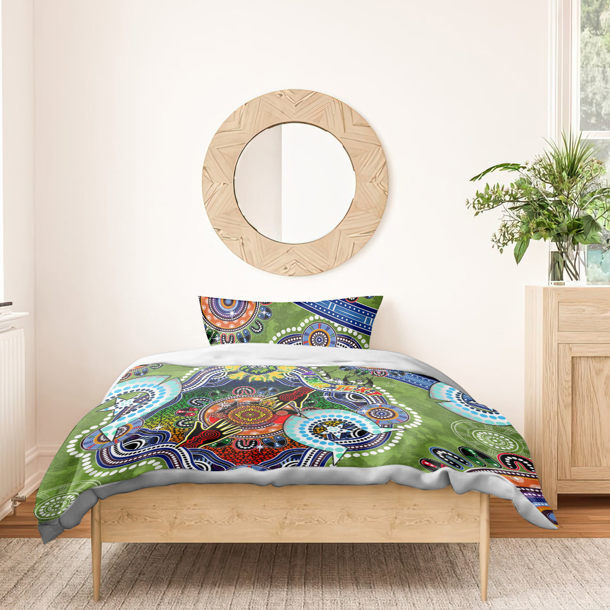Personalised Raiders NAIDOC Week 2024 Bedding Set Australia Aboriginal Dot Painting