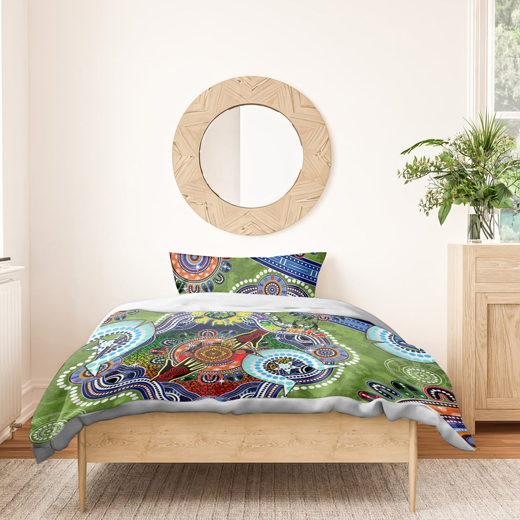 Personalised Raiders NAIDOC Week 2024 Bedding Set Australia Aboriginal Dot Painting