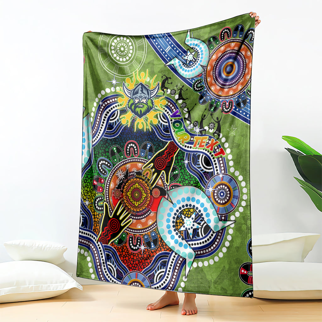 Personalised Raiders NAIDOC Week 2024 Blanket Australia Aboriginal Dot Painting