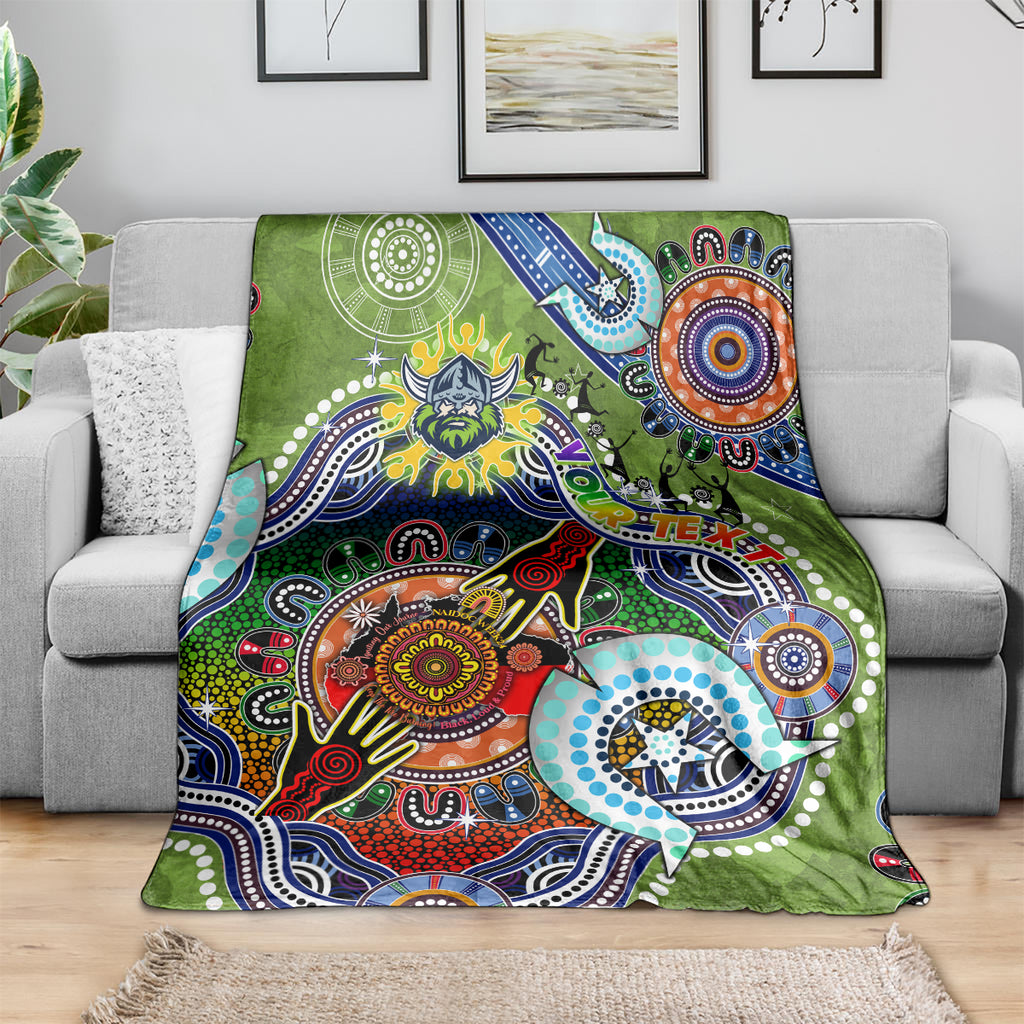 Personalised Raiders NAIDOC Week 2024 Blanket Australia Aboriginal Dot Painting
