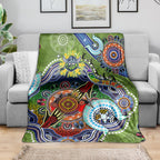 Personalised Raiders NAIDOC Week 2024 Blanket Australia Aboriginal Dot Painting