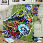 Personalised Raiders NAIDOC Week 2024 Blanket Australia Aboriginal Dot Painting