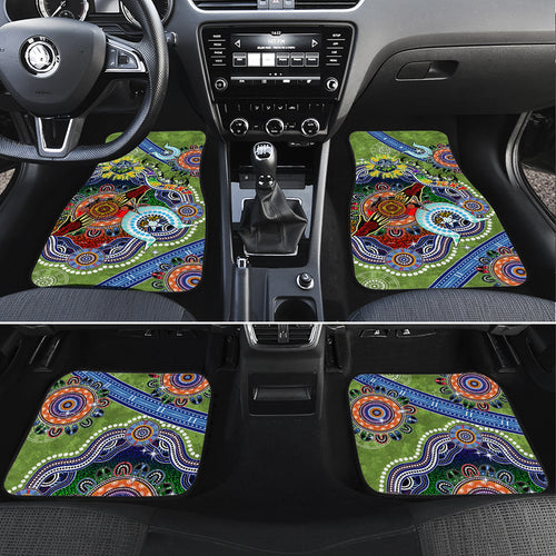 Personalised Raiders NAIDOC Week 2024 Car Mats Australia Aboriginal Dot Painting