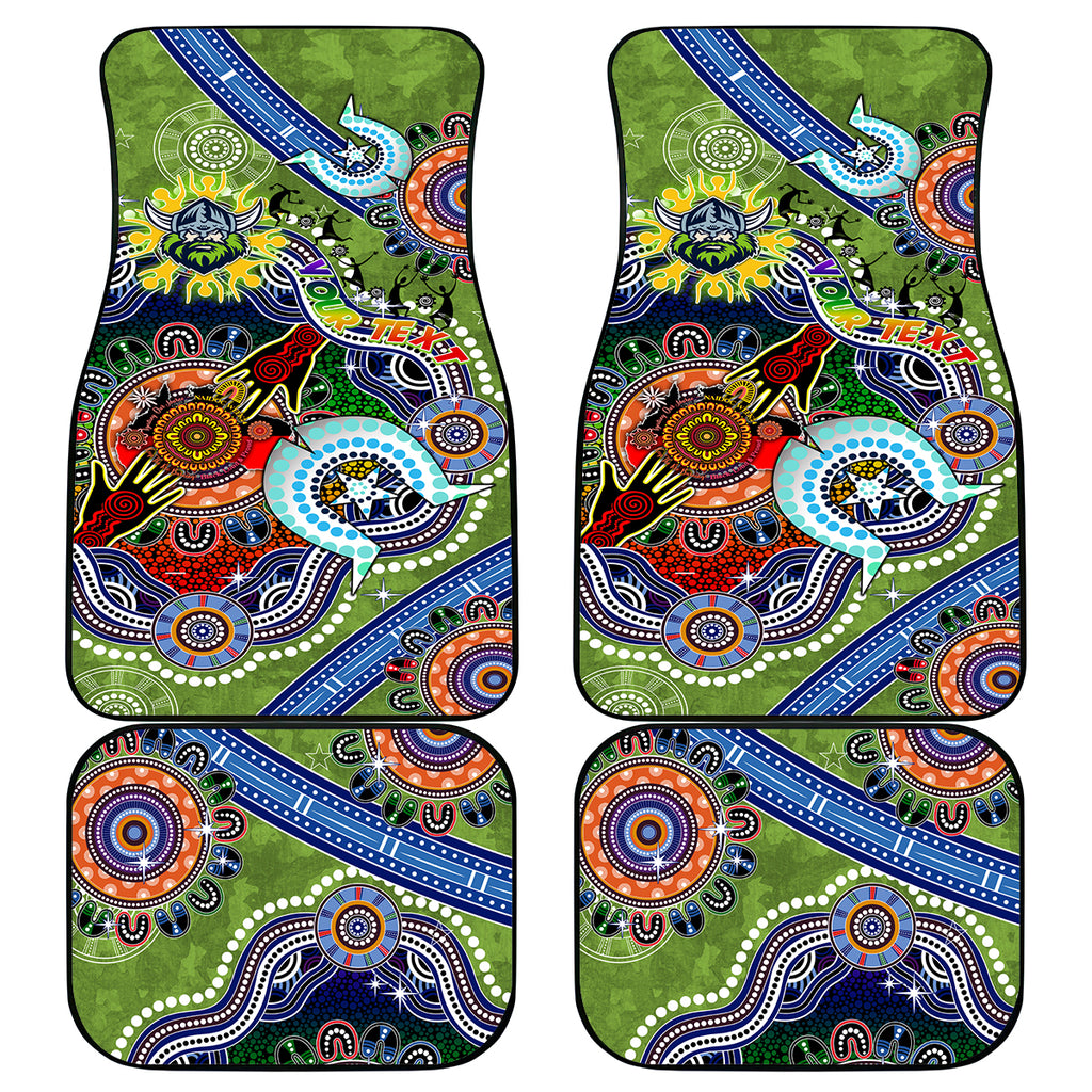 Personalised Raiders NAIDOC Week 2024 Car Mats Australia Aboriginal Dot Painting