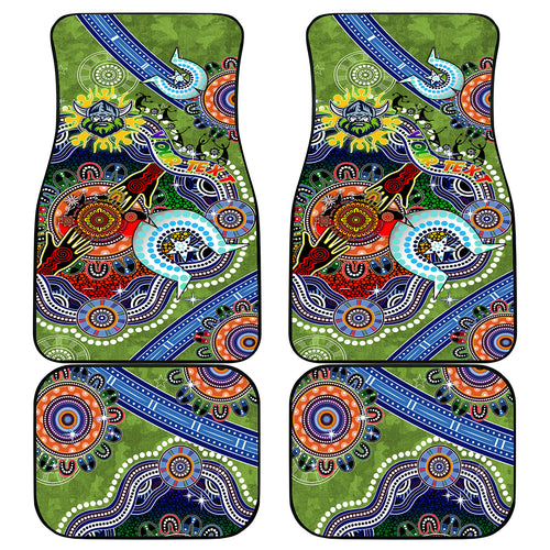 Personalised Raiders NAIDOC Week 2024 Car Mats Australia Aboriginal Dot Painting